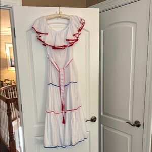 Paolita White with colored stripes size small